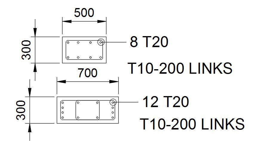 300 x 500 mm and 300 x 700 mm bar provided in this autocad file.Download the Auto Cad 2D DWG file now.