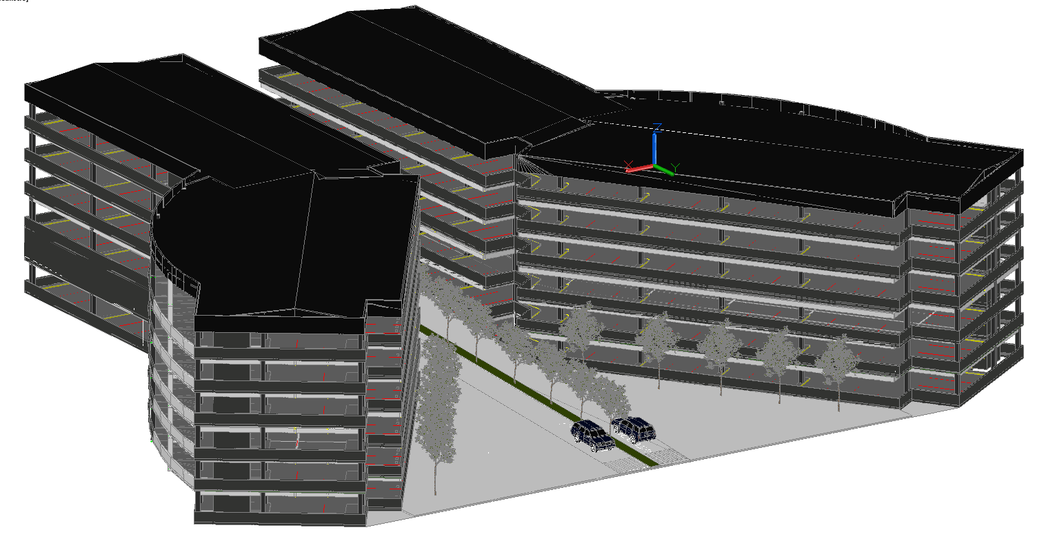 Explore Modern High-Rise Building 3D AutoCAD DWG Drawing File