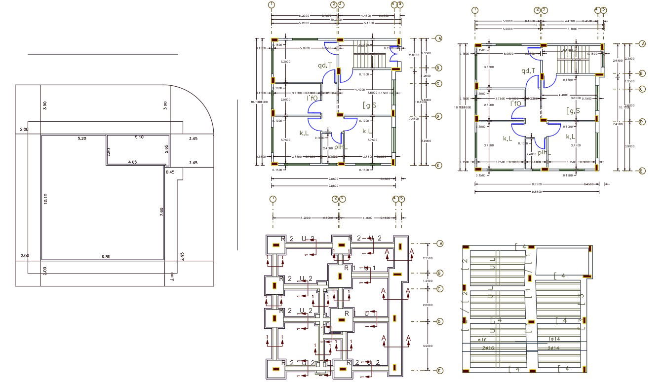 30' X 32' House Plan AutoCAD File (106 Square Yards)