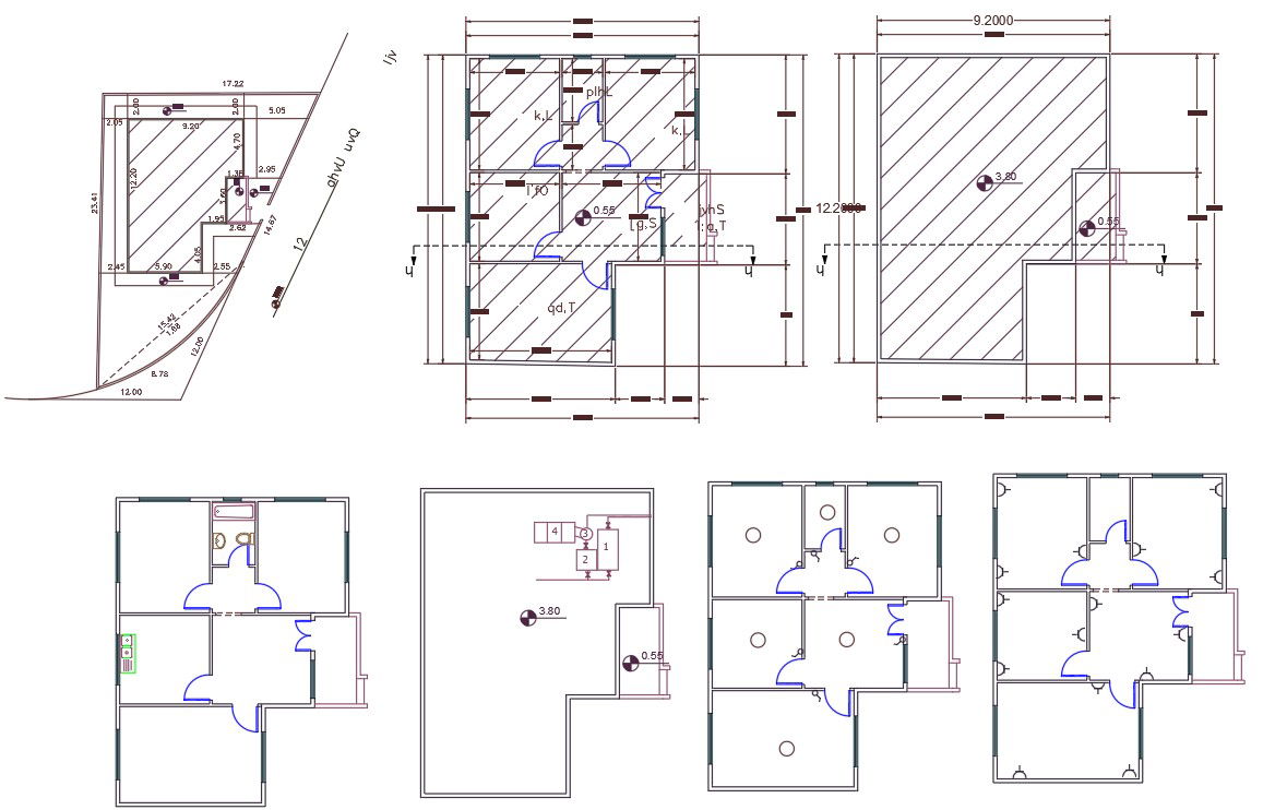 30' X 40' AutoCAD House Plan DWG file