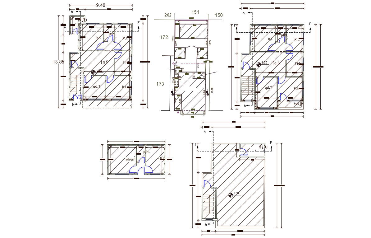 30' X 45' AutoCAD House Plan Design DWG File