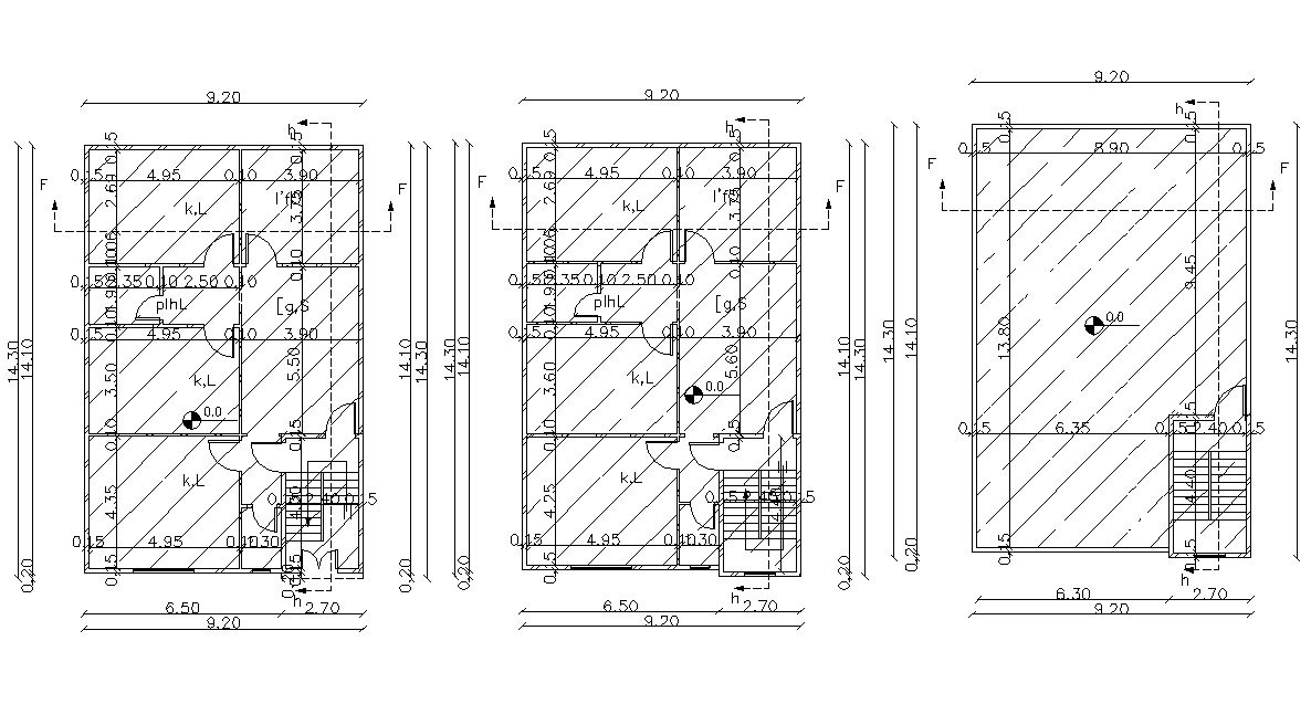 30' X 45' House Plan Design AutoCAD File