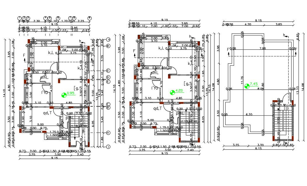30' X 46' AutoCAD House Plan Design DWG File