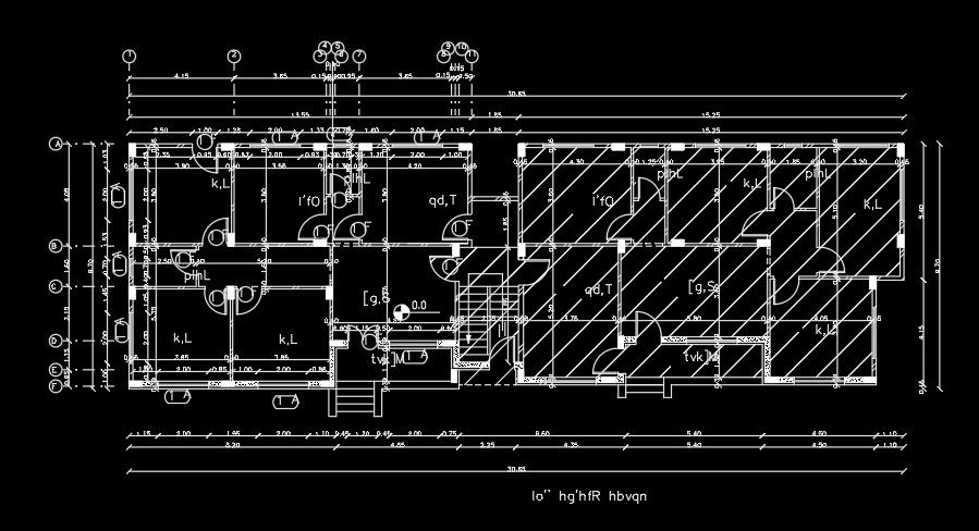 30x10m ground floor twin house plan AutoCAD drawing