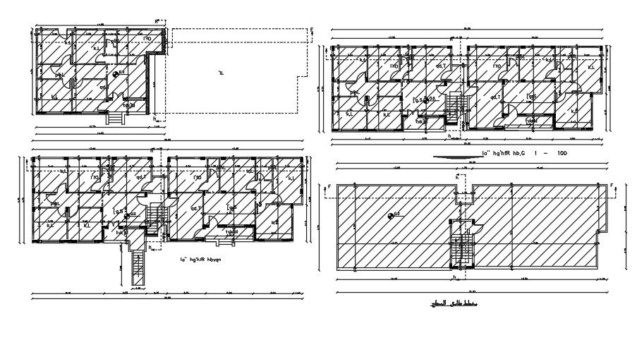30x10m residential house plan AutoCAD drawing