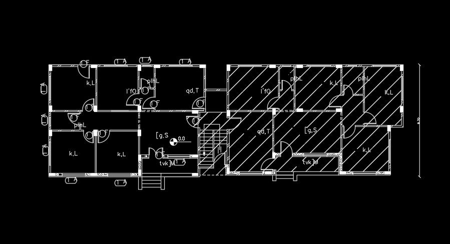 30x10m twin house plan layout AutoCAD drawing