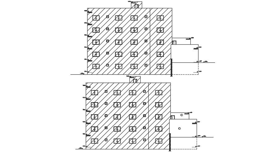 30x18m house building back side elevation view