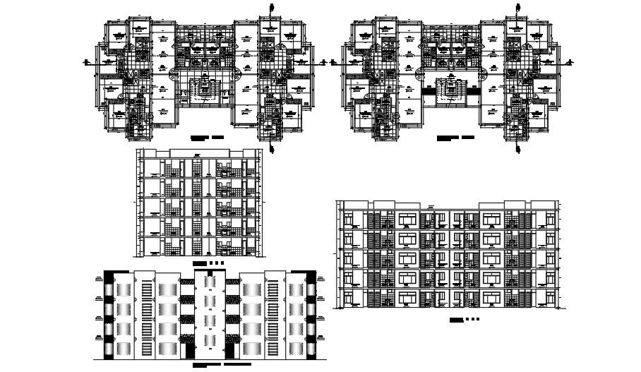 30x20 Meter Apartment Plan AutoCAD Layout File