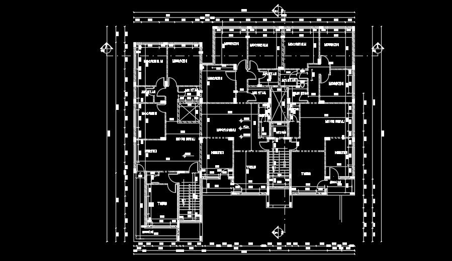 30x27m fourth floor house plan AutoCAD drawing is given in this file