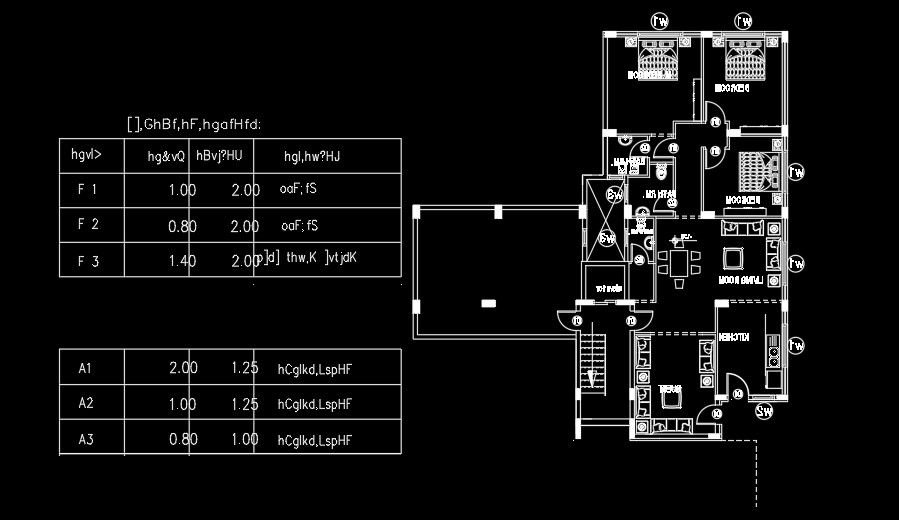30x27m house plan ground floor AutoCAD drawing model