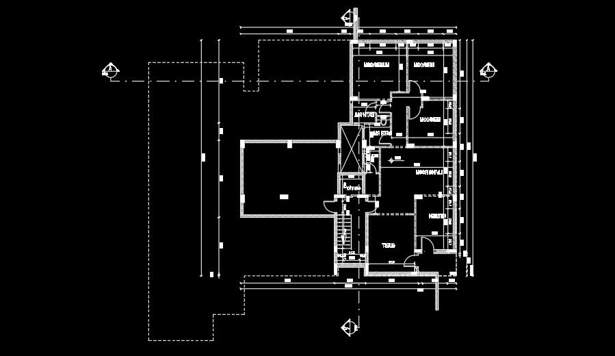 30x27m house plan ground floor dimension detail drawing