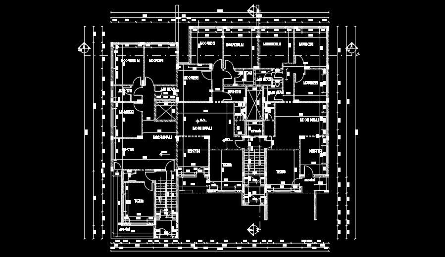 30x27m house plan third floor AutoCAD drawing is given in this file