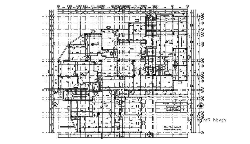 30x28 Meter Apartment Second Floor Center Line Plan Layout