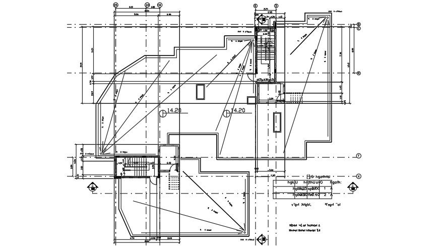 30x28 Meter Terrace Center Line Plan Apartment Layout