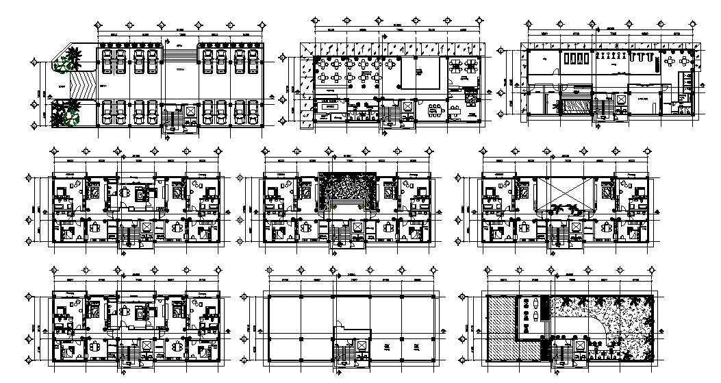 31x12 Meter Apartment AutoCAD File Layout