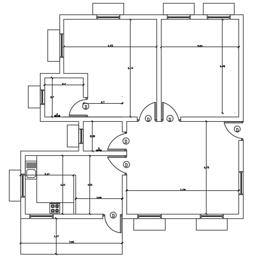 31x32m apartment house floor plan cad drawing is given in this file