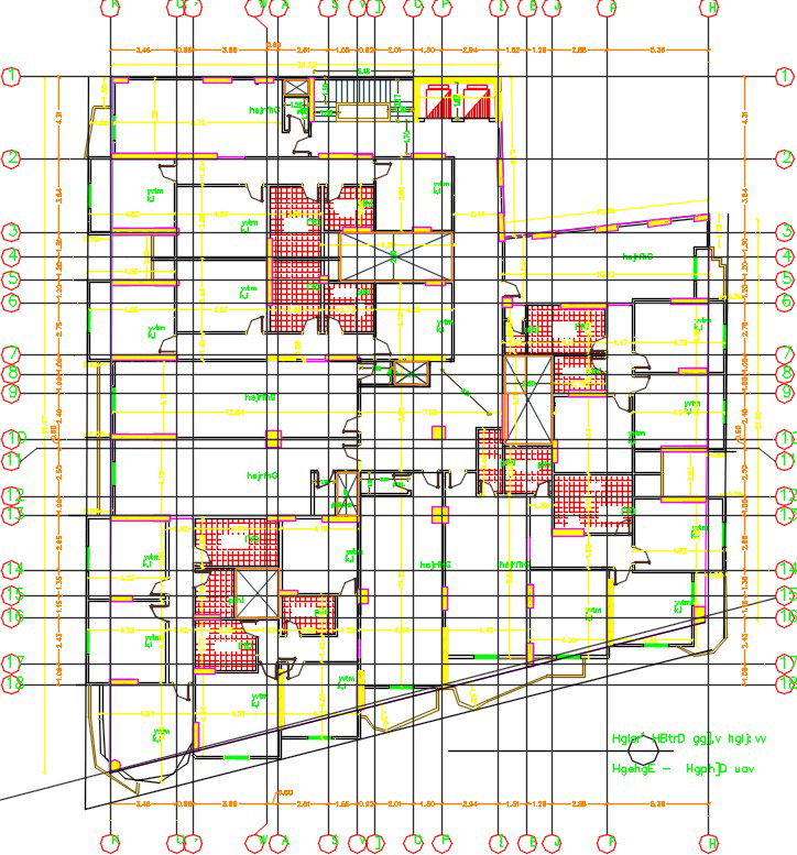 31x36m apartment house plan CAD model drawing