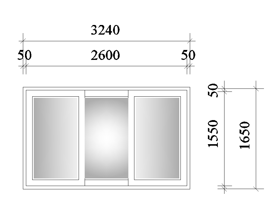3240x1650mm door plan is given in this Autocad drawing file. Download now.