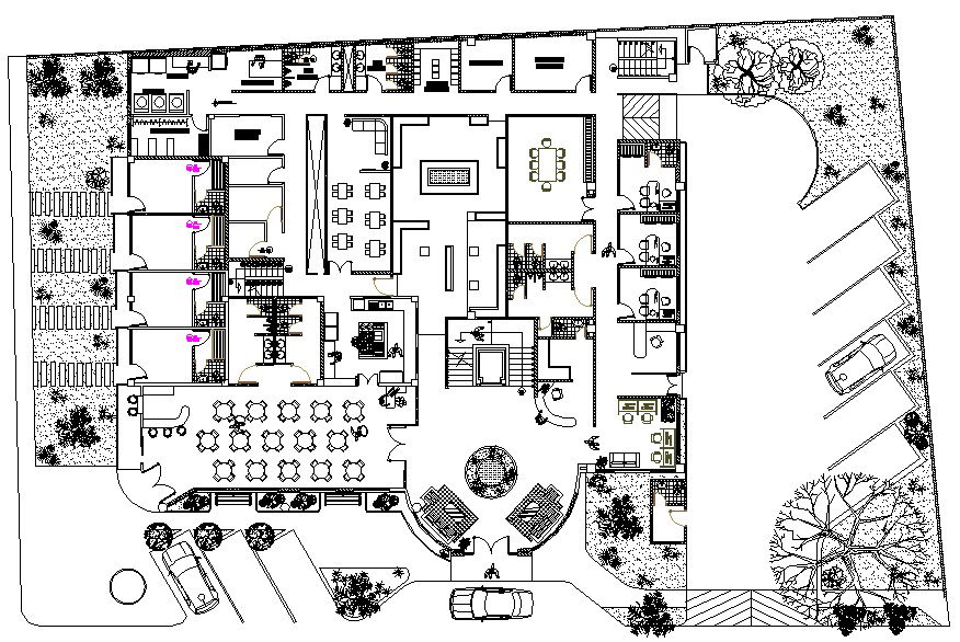 4 Star Hotel Master Plans and Detailed CAD Drawing Downloads