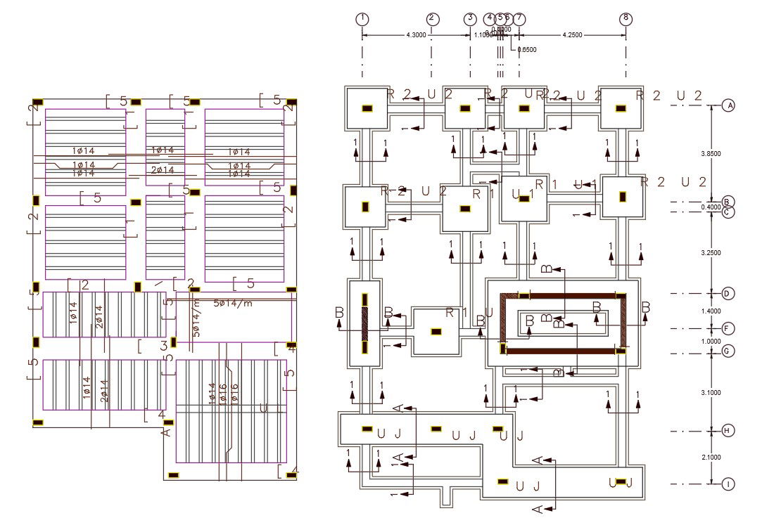 32 By 50 Feet House Construction Working Plan DWG File