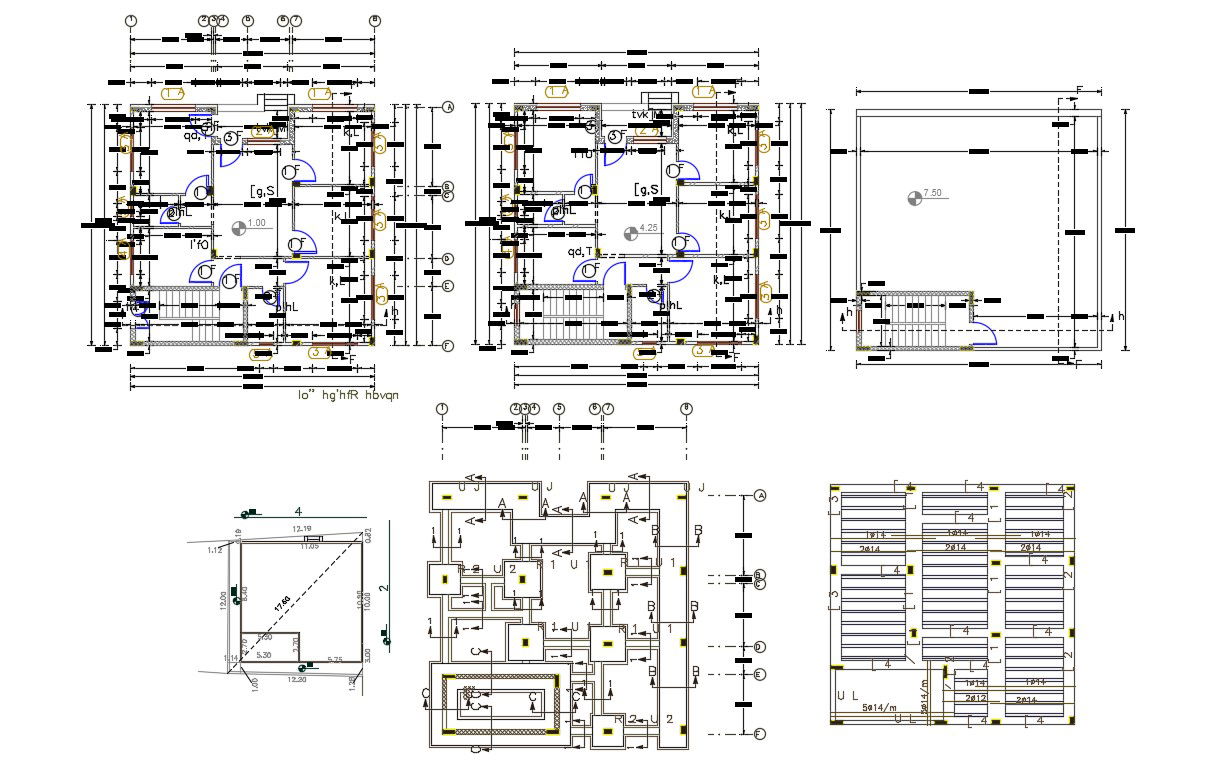 32' X 36' AutoCAD House Plan DWG File