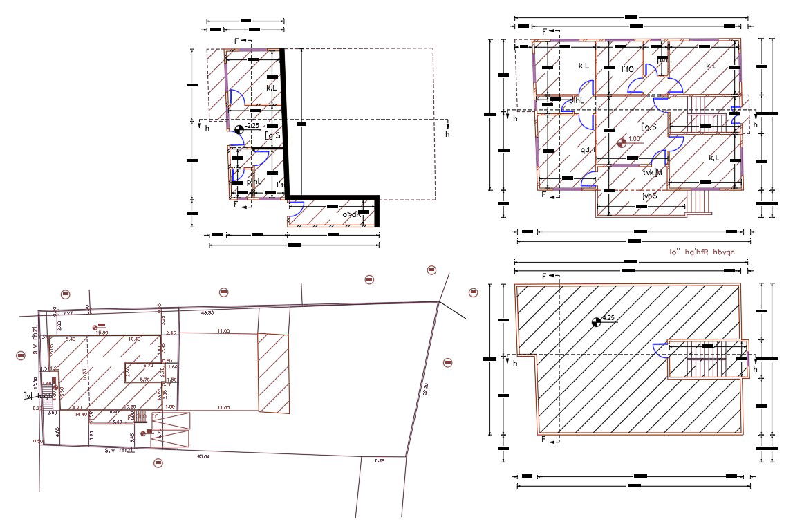 32' X 50' Plot Size For House Floor Plan DWG File