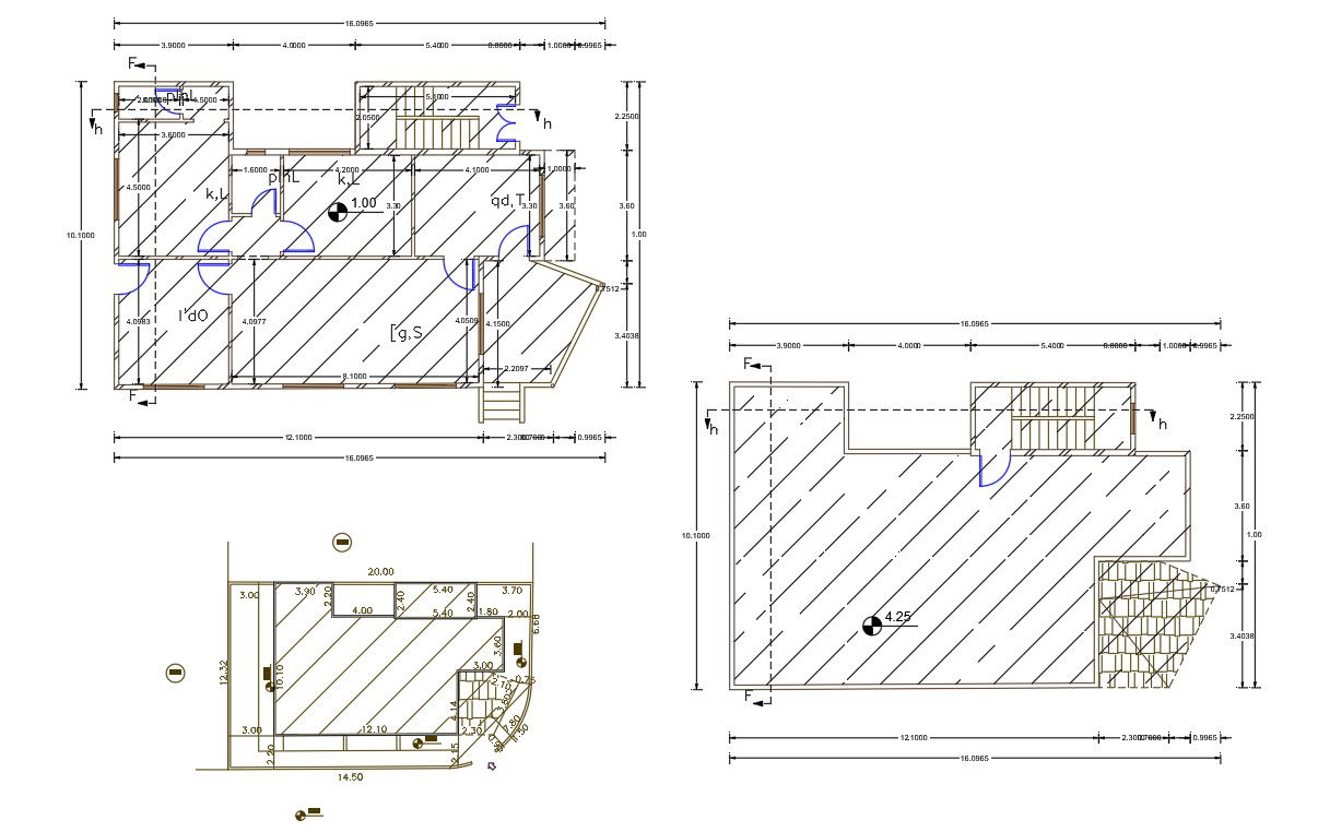 32' X 52' Bungalow Plan AutoCAD File (184 Square Yards)
