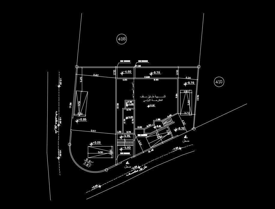 32x20m residential site layout AutoCAD drawing
