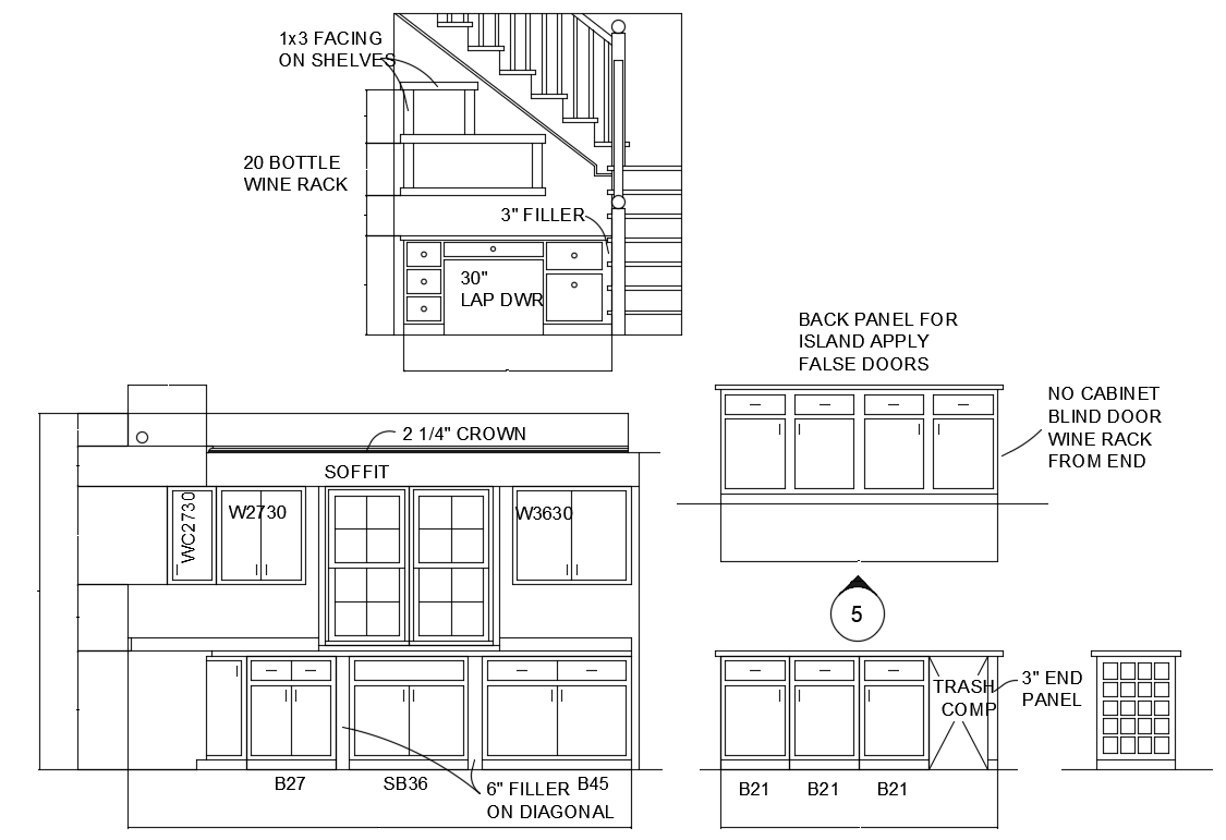32’x26’ house plan of column cum foundation section view is given in this AutoCAD model. Download now.