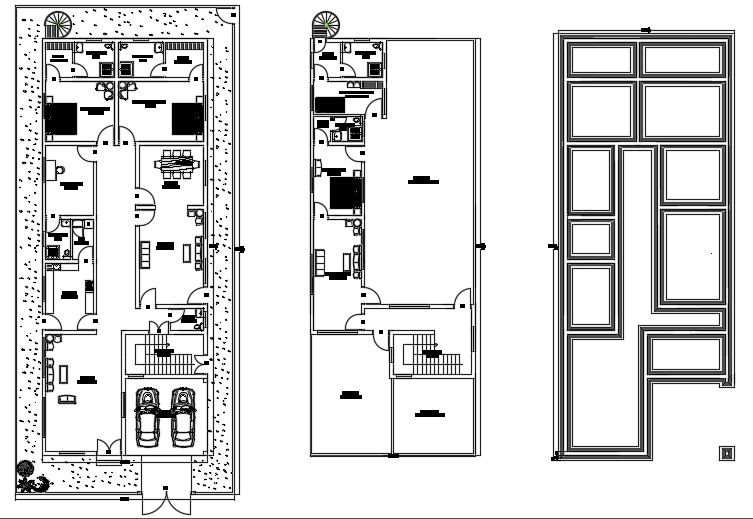 32’x92’ luxury bungalow house plan AutoCAD 2D drawing