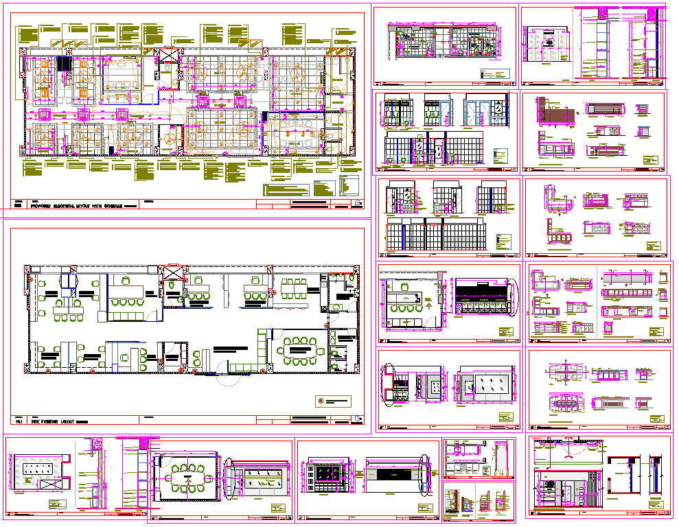 Detailed Office Project Design Layout Plan in AutoCAD DWG File