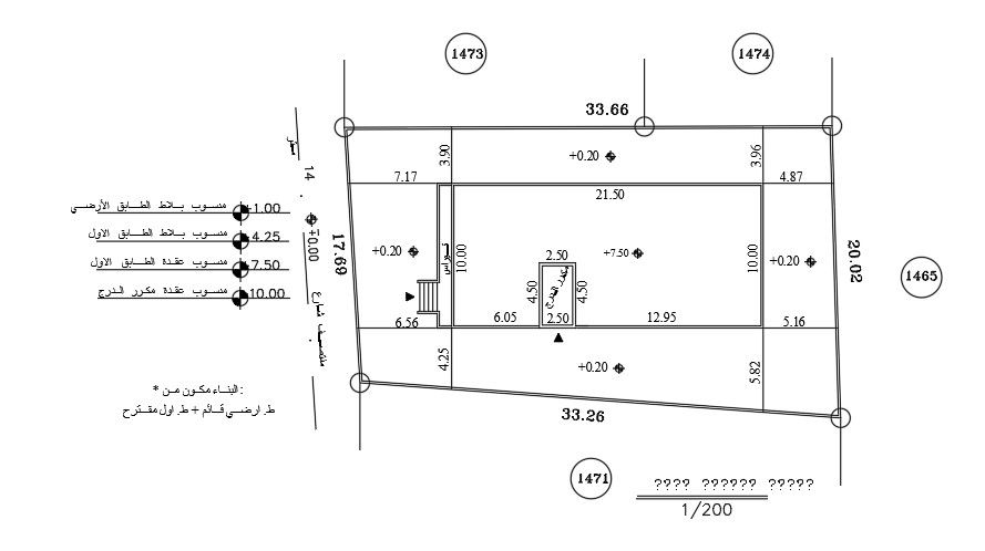 33x18m residential site layout AutoCAD drawing