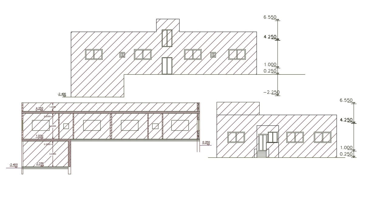 340 Square Yard House Building Design DWG File
