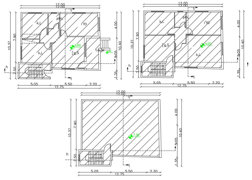34 X 40 Feet Architecture House Plan Design DWG File
