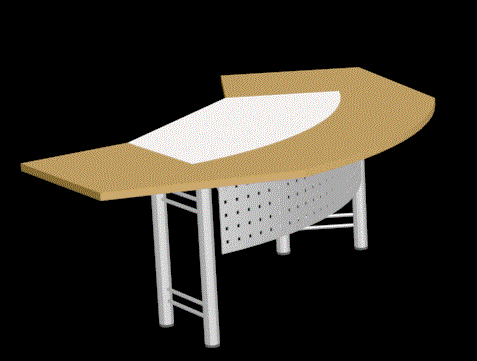 3D Office Desk AutoCAD DWG with Modern Furniture Design Details
