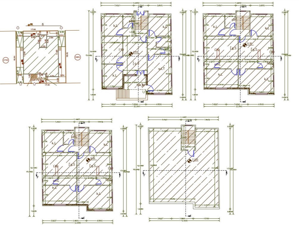 35' X 50' House Floor Plan AutoCAD File