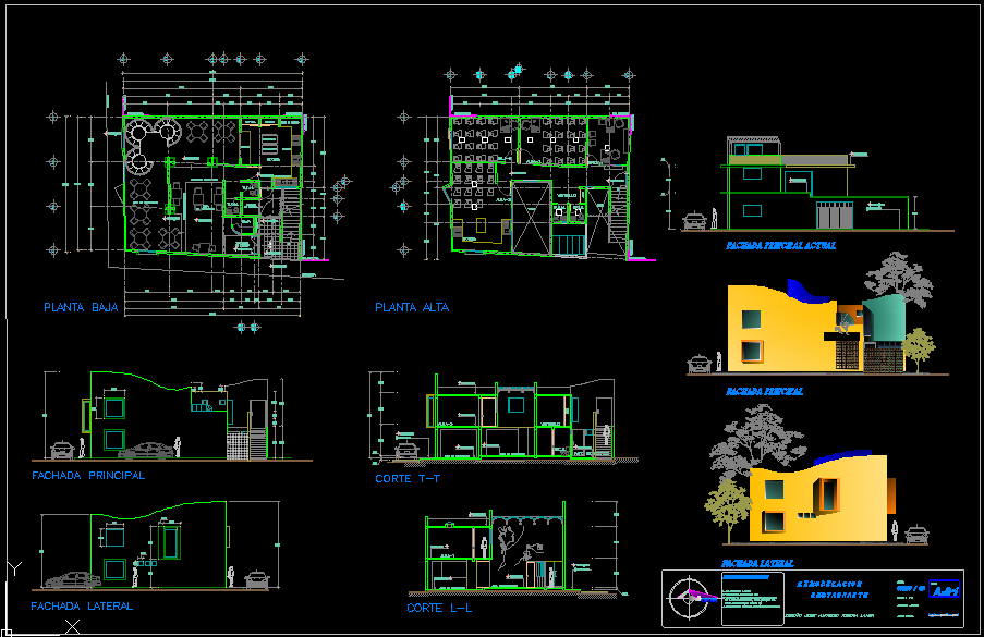 Restaurant DWG Design with 2D Layout Plans for Architectural Projects