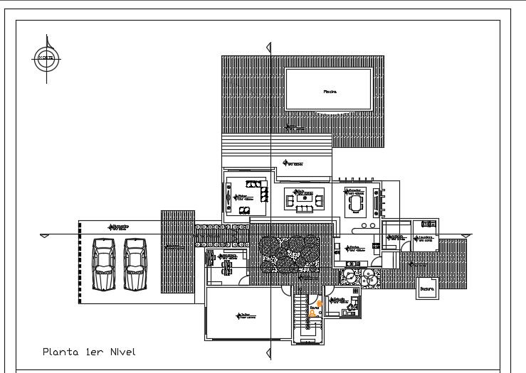 35x25m house plan first floor drawing is given in this file