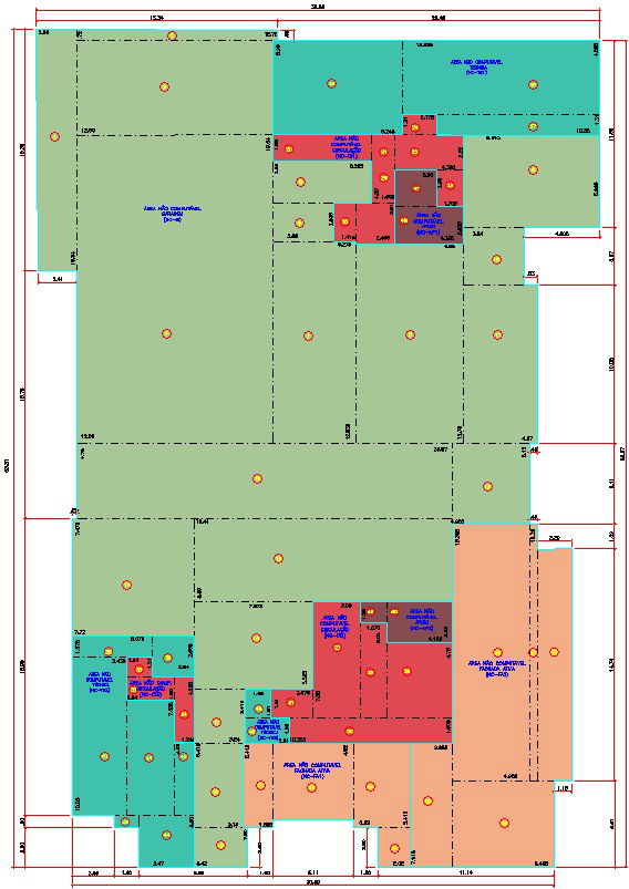 35x54m plot AutoCAD drawing with dimension