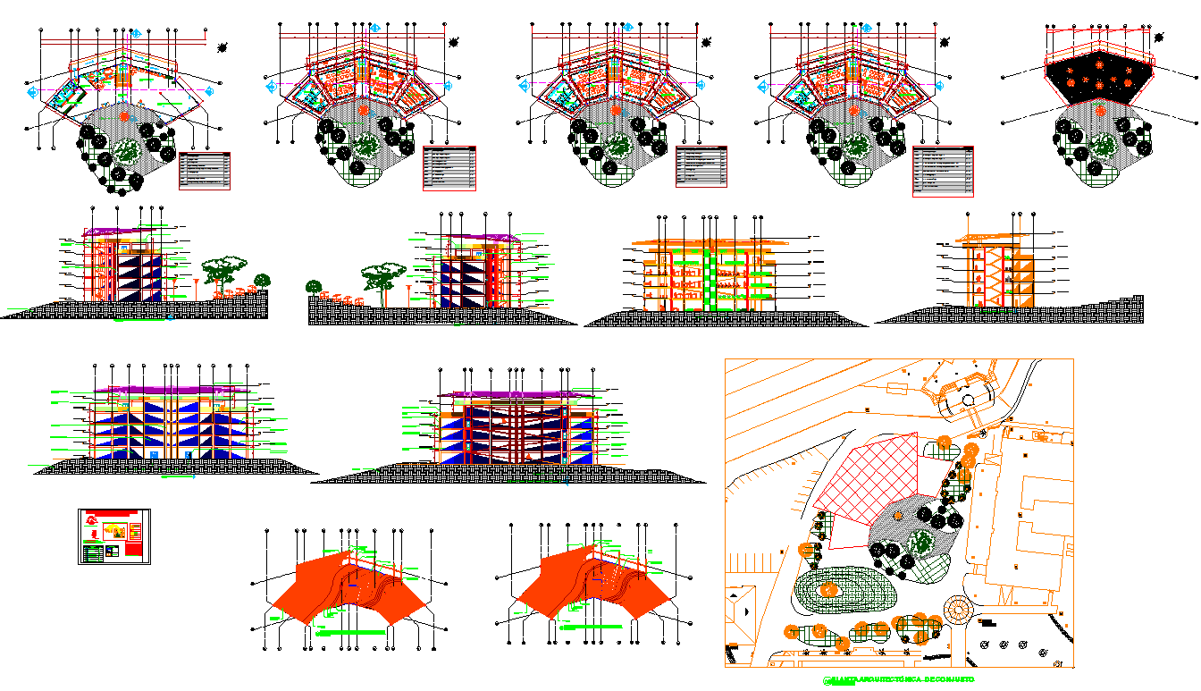 Faculty Architecture Plan with Detailed Educational Campus Layout
