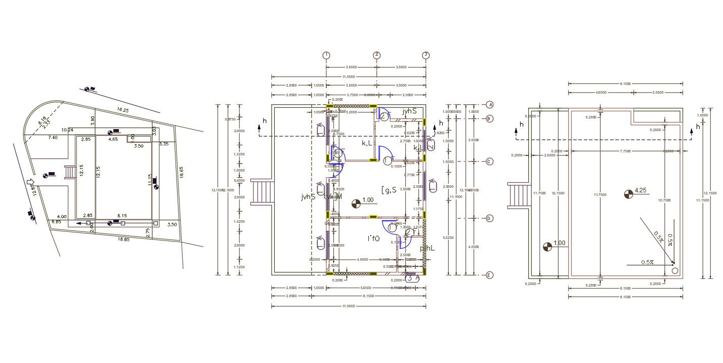 36 X 40 Feet Small House Plan Drawing
