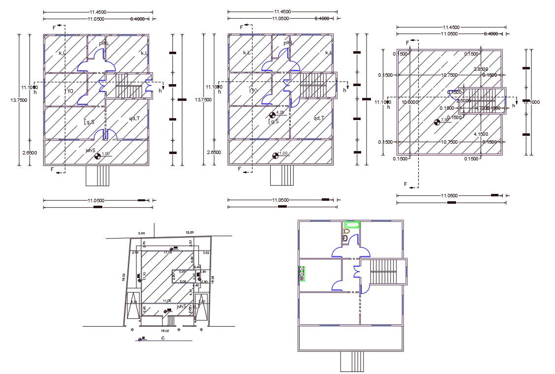 36' X 42' House Floor Plan Design DWG File
