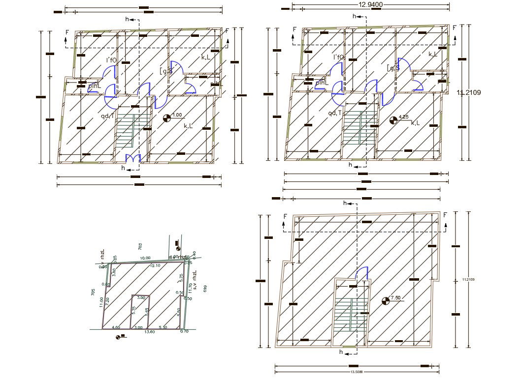 36' X 42' House Plan AutoCAD File