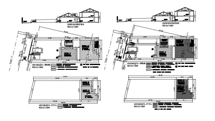 36x11m ware house construction drawing