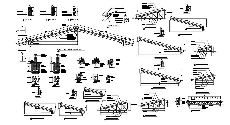 3.6x3.1m building roof section view is given in this model