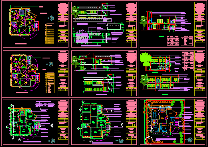 3BHK House AutoCAD File with Complete 2D Working Drawing Layouts