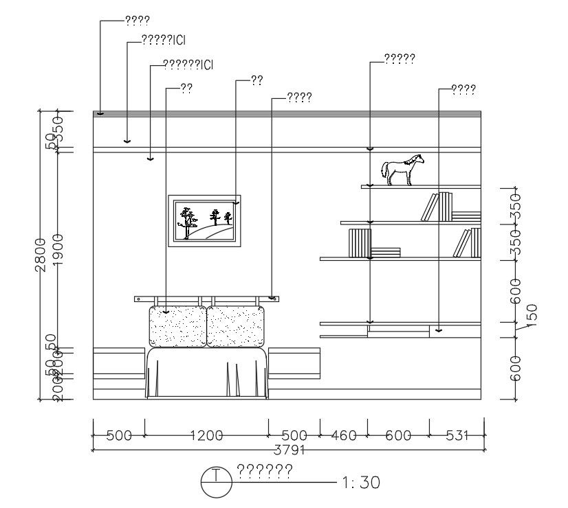 37’x16’ master bedroom building elevation view is given in this Autocad drawing file.Download now.