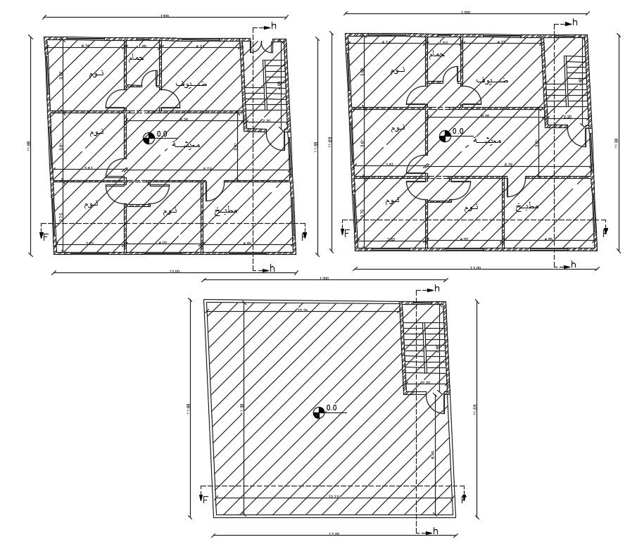 38 By 42 Feet 3 BHK House Plan Design DWG File