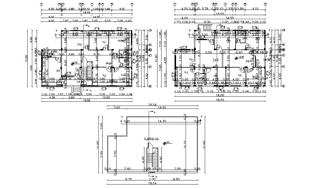 38' X 60' House Plan Design DWG File