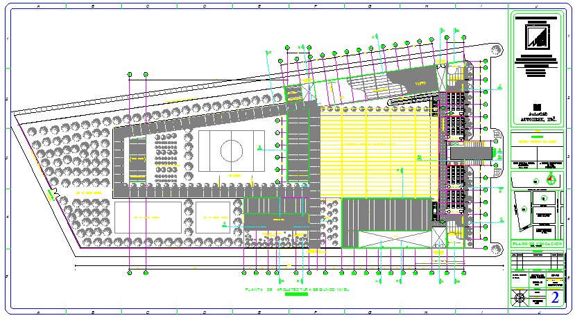 Landscaping layout of Sharing school of knowledge drawing